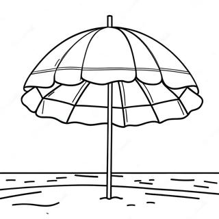Colorful Beach Umbrella Coloring Page | Beach Summer 塗色頁