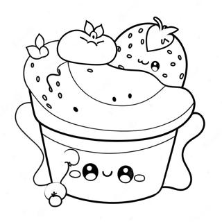 Cute Dessert Coloring Page | Cute Dessert 塗色頁