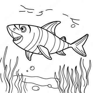 Tiger Shark Coloring Page | Tiger Shark 塗色頁