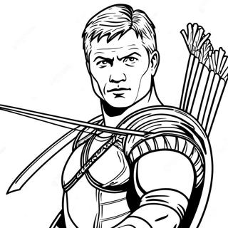 Hawkeye Coloring Page