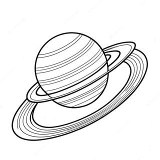 Colorful Saturn with Rings Coloring Page | Saturn 塗色頁