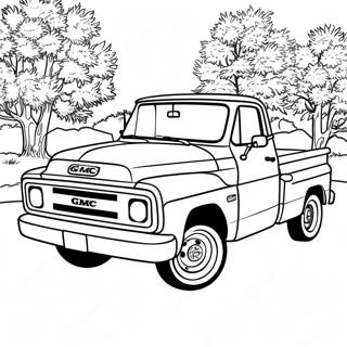 Classic GMC Truck Coloring Page | GMC Truck 塗色頁