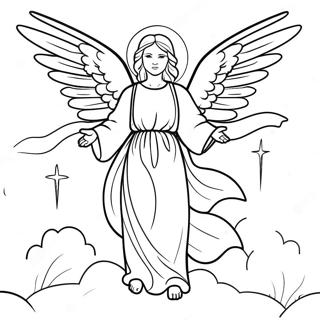 Angelic Beings in Revelation Coloring Page | Pages of Revelation 塗色頁