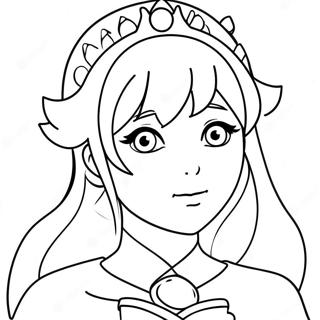 Anime Princess Coloring Page | Anime Princess 塗色頁