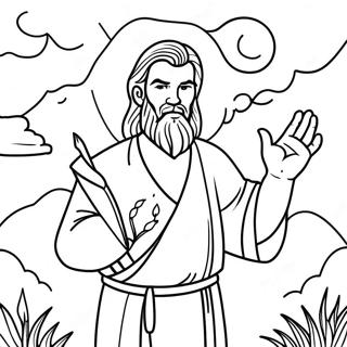 Elijah Coloring Page | Elijah 塗色頁