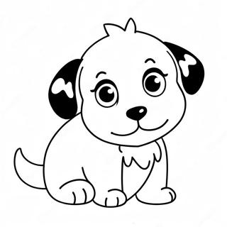 Realistic Puppy Coloring Page | Realistic Puppy 塗色頁
