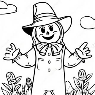Scarecrow Coloring Page | Scarecrow 塗色頁