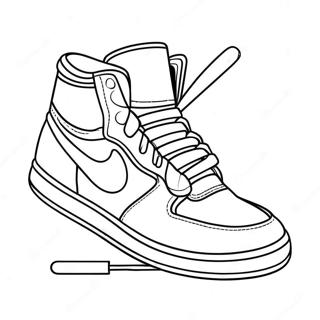 Cool Sneaker Design Coloring Page