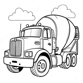 Cement Truck Coloring Page | Cement Truck 塗色頁