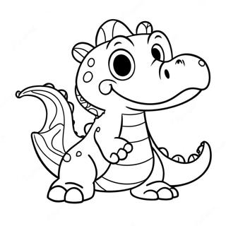 Cute Cartoon Crocodile Coloring Page | Crocodile 塗色頁