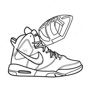 Basketball Shoe Coloring Page | Basketball Shoe 塗色頁