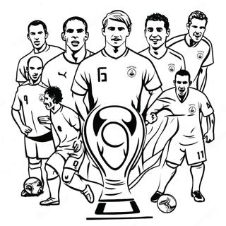 Exciting World Cup Soccer Players Coloring Page | World Cup Soccer 塗色頁