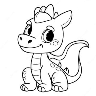 Cute Dragon Coloring Page | Cute Dragon 塗色頁