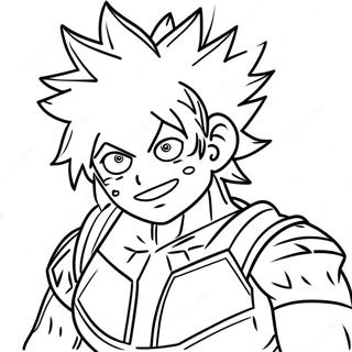 Bakugo Coloring Page | Bakugo 塗色頁
