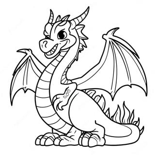 Fire Dragon Coloring Page | Fire Dragon 塗色頁