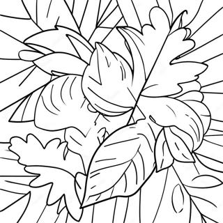 Colorful Autumn Leaves Coloring Page | First Day of Fall 塗色頁