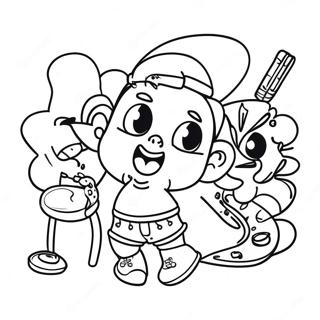 Friday Night Funkin Coloring Page | Friday Night Funkin 塗色頁