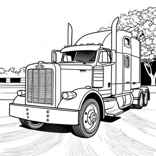 Classic Peterbilt Truck Coloring Page | Peterbilt 塗色頁
