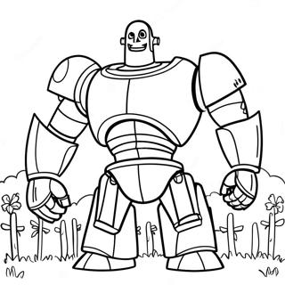 Friendly Iron Giant Coloring Page | Iron Giant 塗色頁