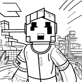 Minecraft Steve Coloring Page | Minecraft Steve 塗色頁