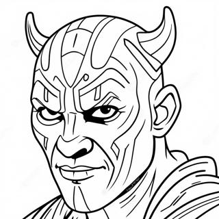 Darth Maul Coloring Page | Darth Maul 塗色頁