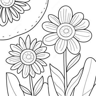 Summer Flowers Coloring Page | Summer Flowers 塗色頁