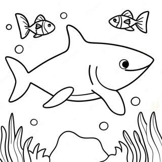 Shark Boy Swimming in the Ocean Coloring Page | Shark Boy 塗色頁