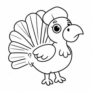 Cute Turkey Coloring Page | Cute Turkey 塗色頁