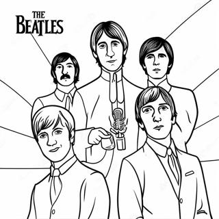 Colorful Beatles Album Cover Coloring Page | Beatles 塗色頁