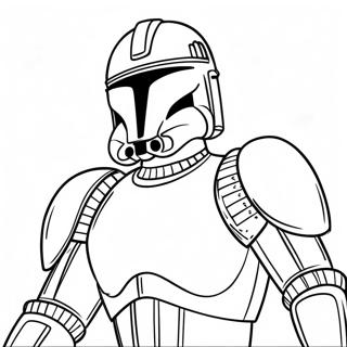 Epic Clone Trooper Battle Coloring Page