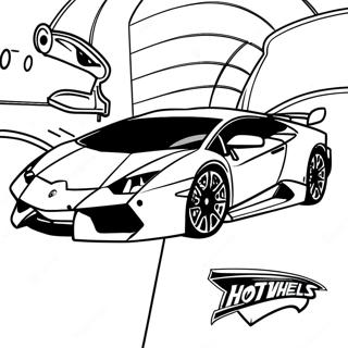Lamborghini Hot Wheels Coloring Page | Lamborghini Hot Wheels 塗色頁