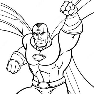 Powerful Black Adam in Action Coloring Page | Black Adam 塗色頁