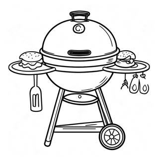 BBQ Grill Coloring Page | BBQ 塗色頁