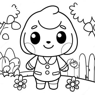 Animal Crossing Villagers Coloring Page | Animal Crossing 塗色頁