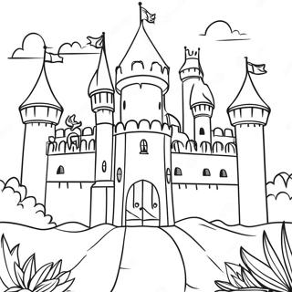 Royal Castle Coloring Page | Royal 塗色頁
