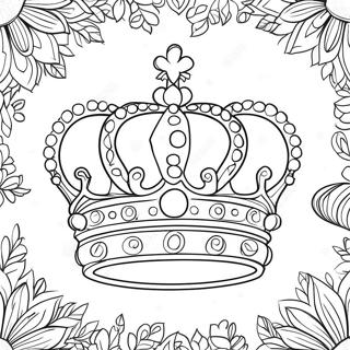 Majestic Crown Coloring Page | Royal 塗色頁