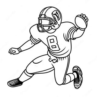 CeeDee Lamb Catching a Football Coloring Page | CeeDee Lamb 塗色頁