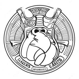 Lakers Logo Coloring Page | Lakers 塗色頁
