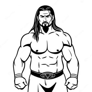 Roman Reigns WWE Coloring Page | Roman Reigns WWE 塗色頁