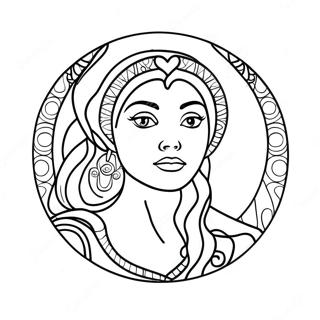 Moon Goddess Coloring Page