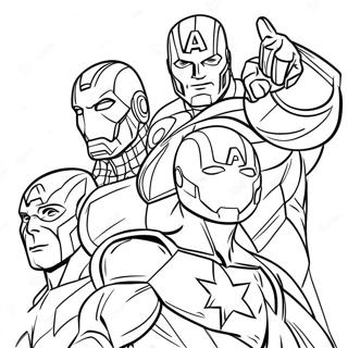 Easy Avengers Coloring Page | Easy Avengers 塗色頁