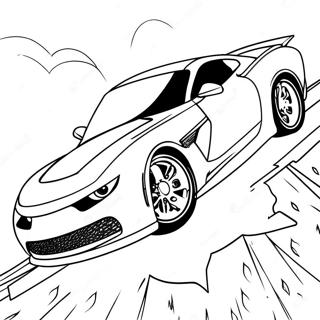 Jackson Storm in Action Coloring Page | Jackson Storm 塗色頁