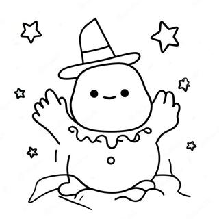 Dreamy Sandman with Stars Coloring Page | Sandman 塗色頁