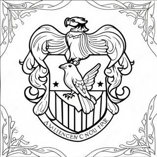 Ravenclaw Crest Coloring Page