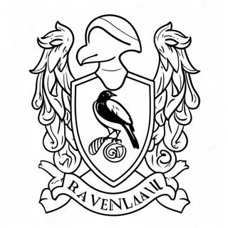 Ravenclaw House Colors Coloring Page