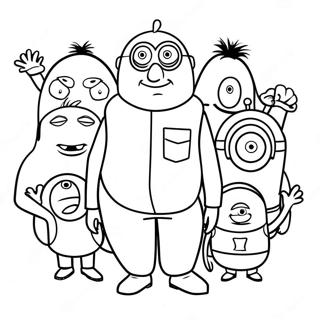 Gru and Minions Adventure Coloring Page | Despicable Me 3 塗色頁