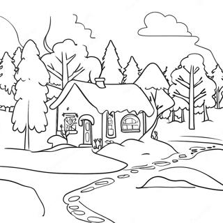January Winter Wonderland Coloring Page | Months of the Year 塗色頁