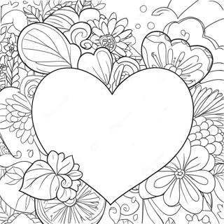 February Valentine's Day Coloring Page | Months of the Year 塗色頁