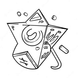 Colorful Dreidel Coloring Page | Hanukkah 塗色頁