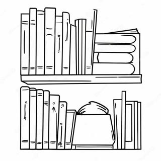 Colorful Bookshelf Coloring Page | I Love Reading 塗色頁